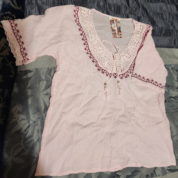 Mazik Pink Boho Shirt - Picture 1 of 1
